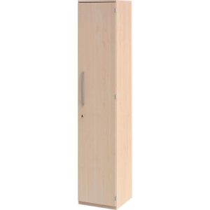 Aktenschrank BARI, 6 Ordnerhöhen, 5 Böden, Schloss, Türanschlag rechts, B 427 x T 430 x H 2174 mm, Ahorn-Dekor Aktenschrank BARI, 6 Ordnerhöhen, 5 Böden, Schloss, Türanschlag rechts, B 427 x T 430 x H 2174 mm, Ahorn-Dekor