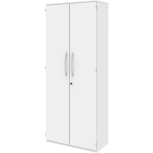 Aktenschrank BARI, 6 Ordnerhöhen, mit Mitteltrennwand, B 1000 x T 430 x H 2174 mm, weiß/weiß/Alu