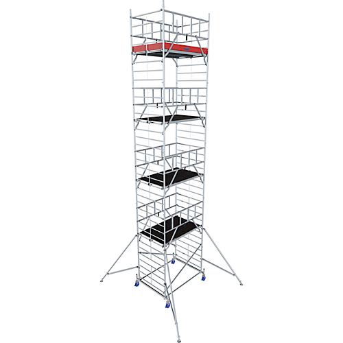 Alu-Fahrgerüst Krause ProTec XXL, 200 kg/m², TÜV-geprüft, gebremste Rollen, L 2000 x B 1400 x H 10300 mm