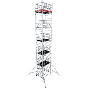 Alu-Fahrgerüst Krause ProTec XXL, 200 kg/m², TÜV-geprüft, gebremste Rollen, L 2000 x B 1400 x H 12300 mm Alu-Fahrgerüst Krause ProTec XXL, 200 kg/m², TÜV-geprüft, gebremste Rollen, L 2000 x B 1400 x H 12300 mm