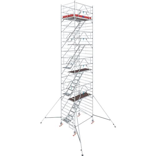 Alu-Fahrgerüst Krause Serie 5500, 200 kg/m², TÜV-geprüft, gebremste Rollen, B 1500 x T 2000 x H 10300 mm