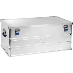 Aluminiumbox Alutec Basic, Materialstärke 0,8 mm, stapelbar, mit 1,5 mm Deckel, 142 l Volumen