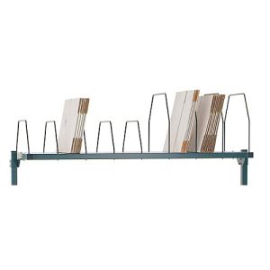 Anbaumagazin für Pack- und Arbeitstisch Rocholz 1200/1600/2000, 9 Zwischenteiler, B 1600 x T 600 mm x H 400, hellgrau