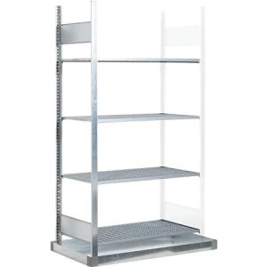 Anbauregal REG-B 1072 für Gefahrstoffregal asecos REG-B 1072, B 1010 x T 725 x H 2000 mm, mit 45 l Bodenauffangwanne und 4 Stahl-Gitterostböden