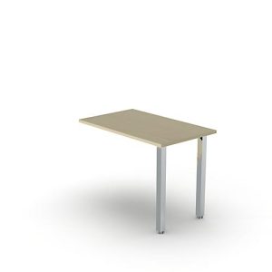 Anbautisch BEXXSTAR, Quadratrohrfuß, Rechteck, B 1000 x T 600 x H 720 mm, Ahorn-Dekor