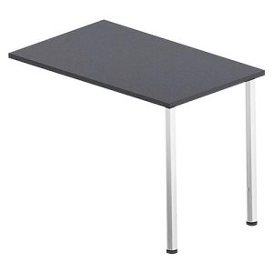 Anbautisch BEXXSTAR, Quadratrohrfuß, Rechteck, B 1000 x T 600 x H 740 mm, schwarz Anbautisch BEXXSTAR, Quadratrohrfuß, Rechteck, B 1000 x T 600 x H 740 mm, schwarz