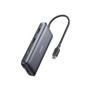 Anker PowerExpand 8-in-1 USB-C PD Media Hub – Dockingstation – USB-C – 2 x HDMI – 1GbE