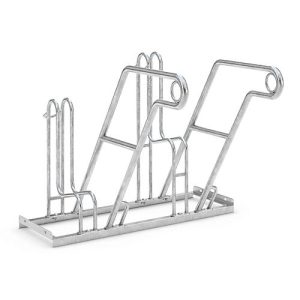 Anlehnparker WSM, 1-seitig, für Reifen bis B 55 mm, B 1000 x T 390 x H 800 mm, Stahl verzinkt, 2 Einstellplätze
