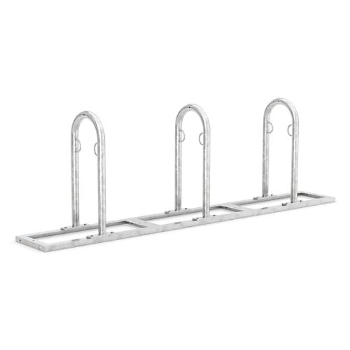 Anlehnparker WSM, 1-seitig, für Reifen bis B 55 mm, B 2550 x T 350 x H 850 mm, Stahl verzinkt, 3 Einstellplätze