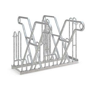 Anlehnparker WSM, 2-seitig, für Reifen bis B 55 mm, B 1080 x T 390 x H 800 mm, Stahl verzinkt, 4 Einstellplätze
