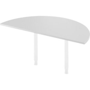 Ansatztisch, Ø 1600 mm, lichtgrau/weiß Ansatztisch, Ø 1600 mm, lichtgrau/weiß