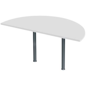 Ansatztisch, Halbkreis, Ø 1600 mm, lichtgrau/anthrazit Ansatztisch, Halbkreis, Ø 1600 mm, lichtgrau/anthrazit