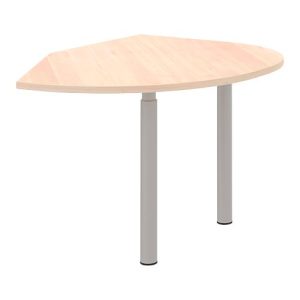 Ansatztisch links BARI, 2 Stützfüße, Form A, Bogen, B 1050 x T 1260 x H 680-820 mm, Ahorn-Dekor Ansatztisch links BARI, 2 Stützfüße, Form A, Bogen, B 1050 x T 1260 x H 680-820 mm, Ahorn-Dekor