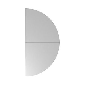 Ansatztisch-Set ULM, mit Stützfuß, B 1600 x T 800 x H 650-850 mm, lichtgrau