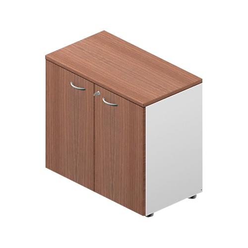 Anstell-Flügeltürenschrank ARLON OFFICE, B 800 x T 450 x H 730 mm, Nuss Canaletto
