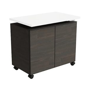 Anstellcontainer SOLUS PLAY, fahrbar, 2 Flügeltüren, B 800 x T 500 x H 720 – 1080 mm, Mooreiche Anstellcontainer SOLUS PLAY, fahrbar, 2 Flügeltüren, B 800 x T 500 x H 720 – 1080 mm, Mooreiche