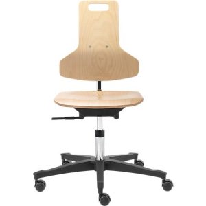 Arbeitsdrehstuhl Industry TEC Profil, Holz, höhenverstellbar, ohne Armlehnen