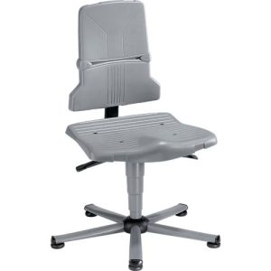 Arbeitsstuhl bimos SINTEC, Synchronmechanik mit Gewichtsregulierung, Orthositz, ohne Armlehnen & Polsterung, mit Gleitern Arbeitsstuhl bimos SINTEC, Synchronmechanik mit Gewichtsregulierung, Orthositz, ohne Armlehnen & Polsterung, mit Gleitern