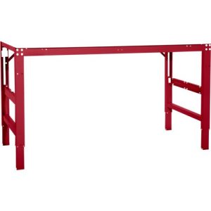 Arbeitstisch Ergo, Elektro-Hydraulik, Platte PVC Dekor, 2500 x 800 mm, rubinrot