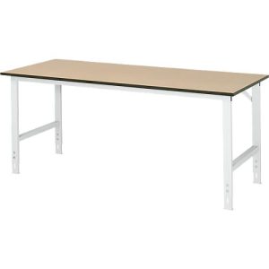 Arbeitstisch, MDF-Platte, B 2000 x T 800 x H 760-1080 mm Arbeitstisch, MDF-Platte, B 2000 x T 800 x H 760-1080 mm