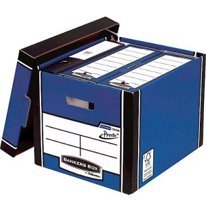 Archivbox BANKERS BOX® Premium Tall Box, für A4-Formate, stapelbar bis 6 Stück, 100 % Recycling-Karton, B 330 x T 381 x H 298 mm, blau, 5 Stück Archivbox BANKERS BOX® Premium Tall Box, für A4-Formate, stapelbar bis 6 Stück, 100 % Recycling-Karton, B 330 x T 381 x H 298 mm, blau, 5 Stück