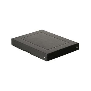 Archivbox Falken PURE Box Black A4, für bis zu 500 Blatt, mit Beschriftungsfeld, L 320 x B 240 x Füllhöhe 40 mm, Blauer Engel, FSC®-Pappe, schwarz