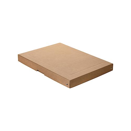 Archivbox Falken PureBox Nature A3, für bis zu 500 Blatt, mit Beschriftungsfeld, L 440 x B 320 x Füllhöhe 40 mm, FSC®-Pappe, braun