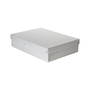 Archivbox Falken PureBox PRO A3, für bis zu 1250 Blatt, DIN ISO 16245-A, mit Beschriftungsfeld, L 440 x B 320 x Füllhöhe 100 mm, FSC®-Pappe, weiß