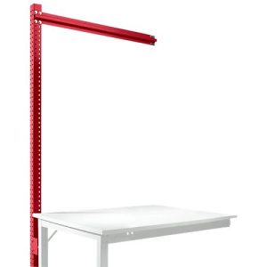 Aufbauportal, Ansatzisch SPEZIAL Arbeitstisch-/Werkbanksystem UNIVERSAL/PROFI, 1250 mm, rubinrot