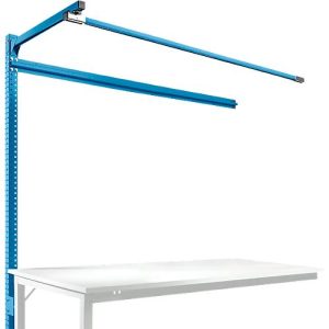 Aufbauportal m. Ausleger, Ansatztisch SPEZIAL Arbeitstisch/Werkbank UNIVERSAL/PROFI, 1750 mm, lichtblau