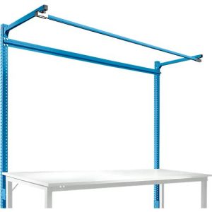 Aufbauportal m. Ausleger, Grundtisch SPEZIAL Arbeitstisch/Werkbank UNIVERSAL/PROFI, 2000 mm, lichtblau