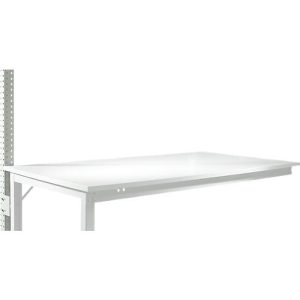 Aufbauportal, niedrig, Ansatztisch STANDARD Arbeitstisch/Werkbank UNIVERSAL/PROFI, alusilber