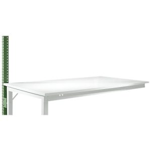 Aufbauportal, niedrig, Ansatztisch STANDARD Arbeitstisch/Werkbank UNIVERSAL/PROFI, resdagrün