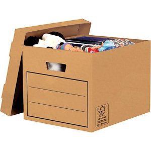 Aufbewahrungsbox Bankers Box, 10 Stück, B 320 x T 390 x H 260 mm, B-Flute Wellpappe, braun