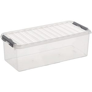 Aufbewahrungsbox Sunware Q-LINE, Verschlussclips, transparent, stapelbar, 9,5 l, L 485 x B 190 x H 147 mm