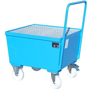 Auffangwanne Typ AW-F1, fahrbar, blau RAL5012