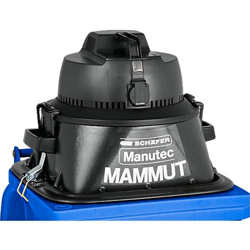 Aufsatzsauger Manutec-Mammut, 1100 W, geeignet für 120 l Mülltonnen, mit Werkzeugsteckdose, 1 Patronenfilter & 1 Vliesfilter