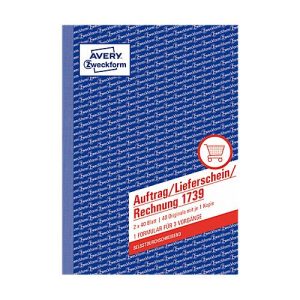 Avery Zweckform Auftrag Lieferschein Rechnung Nr. 1739