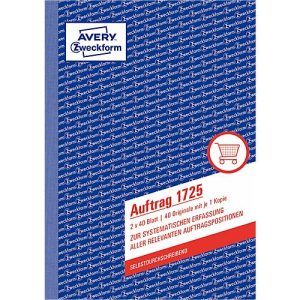 Avery Zweckform Auftragsformulare Nr. 1725 Avery Zweckform Auftragsformulare Nr. 1725