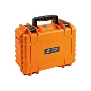 B&W outdoor.case Type 3000 – Hartschalentasche für Digitalkamera mit Objektiven – Polypropylen – orange
