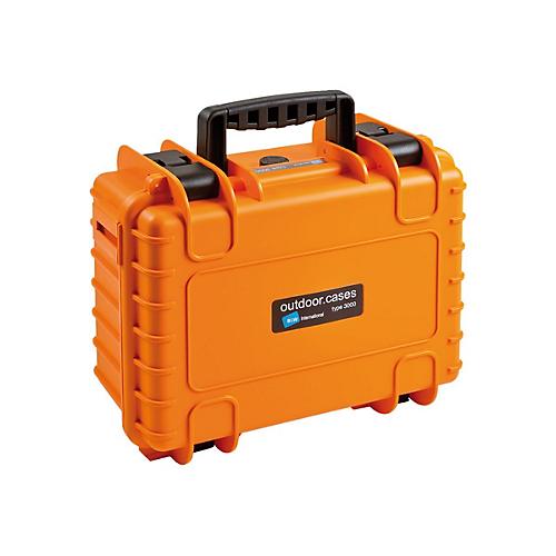 B&W outdoor.case Type 3000 - Hartschalentasche für Digitalkamera mit Objektiven - Polypropylen - orange