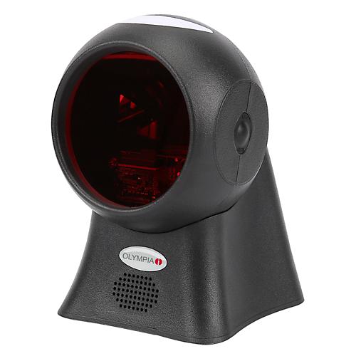 Barcodescanner Olympia LS 7000, für Barcodes diverser Formate mit B 10-420 mm, Abstand 10-520 mm, IP42, USB/PS-2/RS232, mit Anschlusskabeln, schwarz