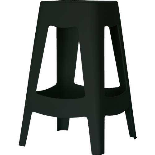 Barhocker Paperflow BELLINI, Sitzhöhe 68,5 mm, 4-Fußgestell, Polypropylen, schwarz, 2 Stück