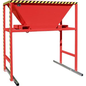 Bauer BTM Befülltrichter, Stahlblech, mobil und stationär, Einfahrtaschen, L 1700 x B 1980 x H 2050 mm, lackiert, feuerrot RAL 3000 Bauer BTM Befülltrichter, Stahlblech, mobil und stationär, Einfahrtaschen, L 1700 x B 1980 x H 2050 mm, lackiert, feuerrot RAL 3000