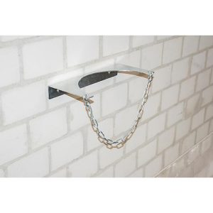BAUER Gasflaschen-Wandhalterung GWH 320-I, Platz für 1 Gasflasche bis ø 320 mm, L 380 x B 180 x H 50 mm, feuerverzinkt, mit Kettensicherung