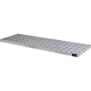 Bauer Kleingebindewanne KGW 5 V4A, mit Lochblechrost, L 1850 x B 600 x H 60 mm, 60 L, 150 kg, Edelstahl 1.4571, Silber