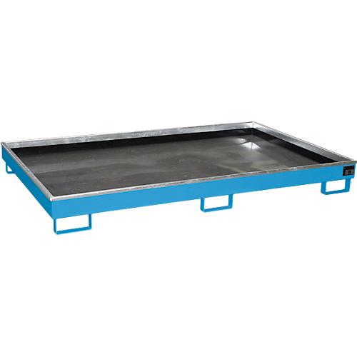 Bauer Regalwanne RW 2200-1 PE, mit PE-Einsatz, lackiert, L 2165 x B 1315 x H 230 mm, lichtblau RAL 5012