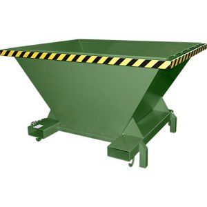 Bauer SBT Befülltrichter, Stahlblech, Stützfüße, Einfahrtaschen, lackiert, L 1320 x B 1710 x H 990 mm, resedagrün RAL 6011