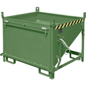 Bauer Silobehälter SGK 50, Zugseil-Entleerung, L 1000 x B 1200 x H 935 mm, 0,5 m³, bis 750 kg, Stahlblech, Resedagrün Bauer Silobehälter SGK 50, Zugseil-Entleerung, L 1000 x B 1200 x H 935 mm, 0,5 m³, bis 750 kg, Stahlblech, Resedagrün