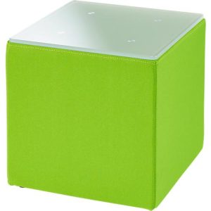 Beistelltisch Wall In, B 410 x T 410 mm, ESG Milchglasplatte, mit Bodengleitern, grün Beistelltisch Wall In, B 410 x T 410 mm, ESG Milchglasplatte, mit Bodengleitern, grün
